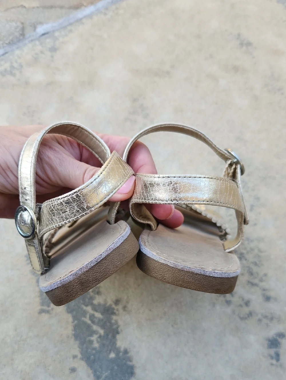 Gymboree gold sandals